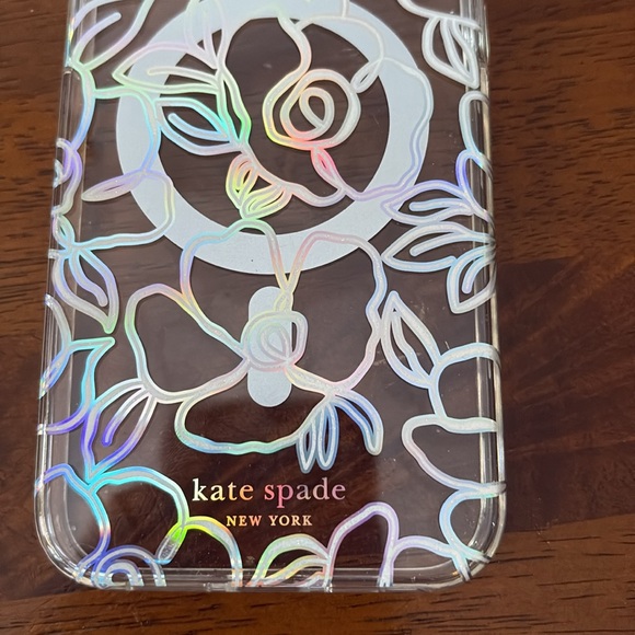 Kate Spade Holographic Floral Phone 15 Pro max case - Picture 2 of 2